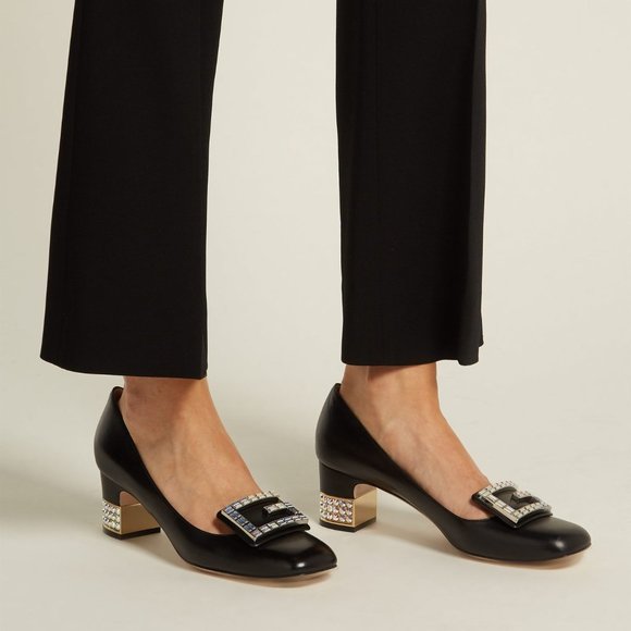 NIB Gucci Madelyn black crystal shoes IT 37 - Picture 2 of 8